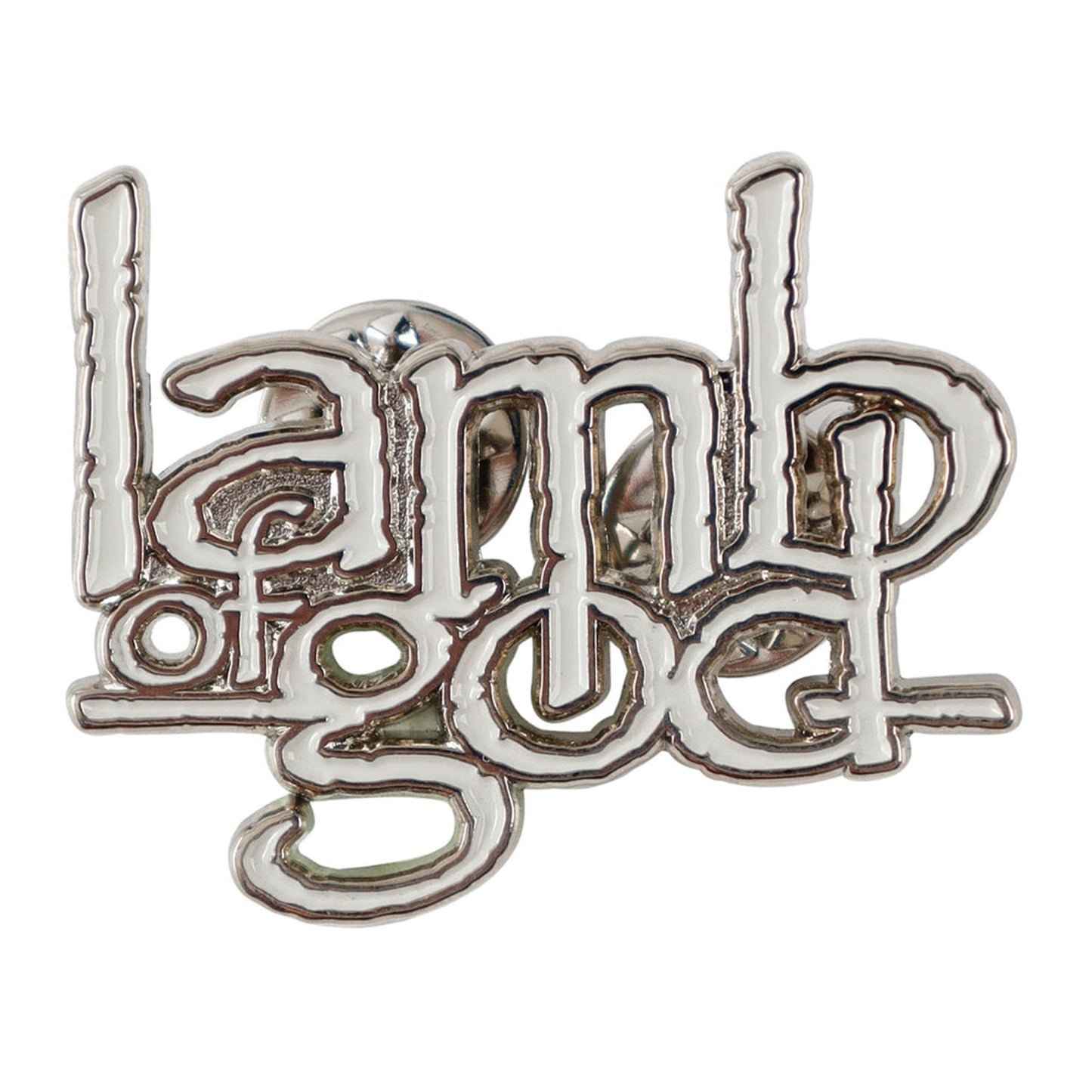 Lamb Of God Logo Pewter Pin Badge Front