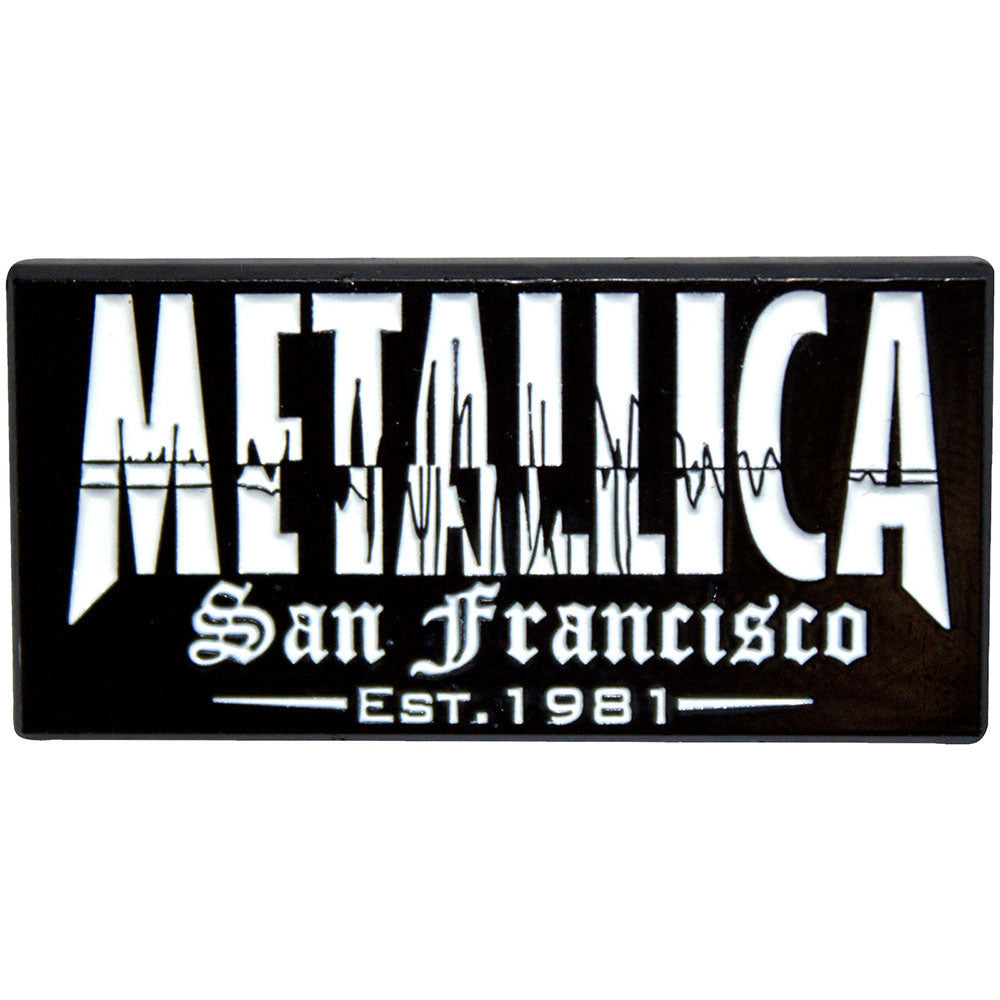 Metallica Quake Pewter Pin Badge Front