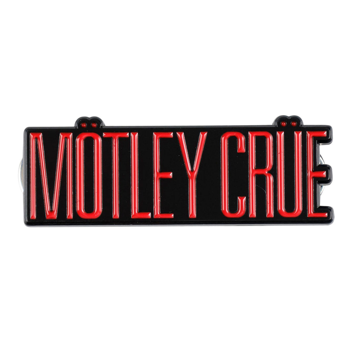 Motley Crue Logo Pewter Pin Badge Front