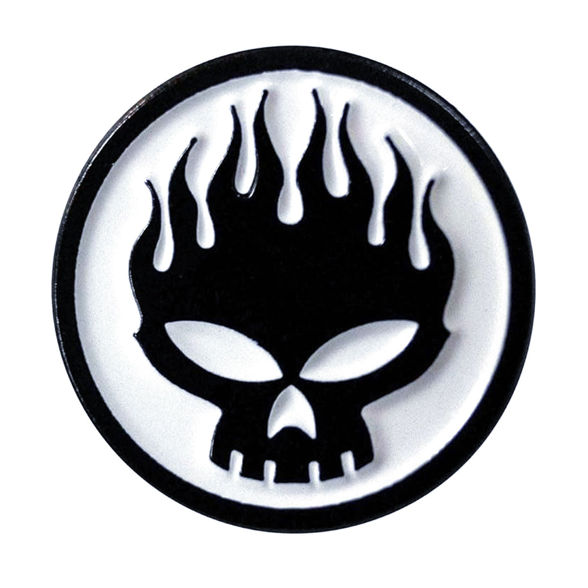 Offspring Skull Pewter Pin Badge Front