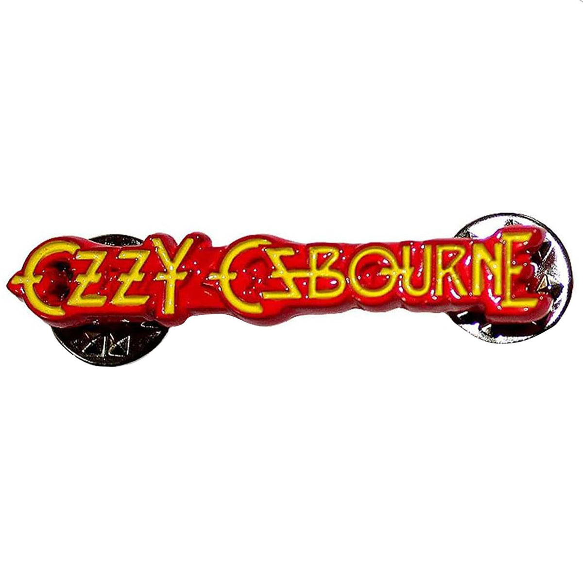 Ozzy Osbourne Logo Pewter Pin Badge Front