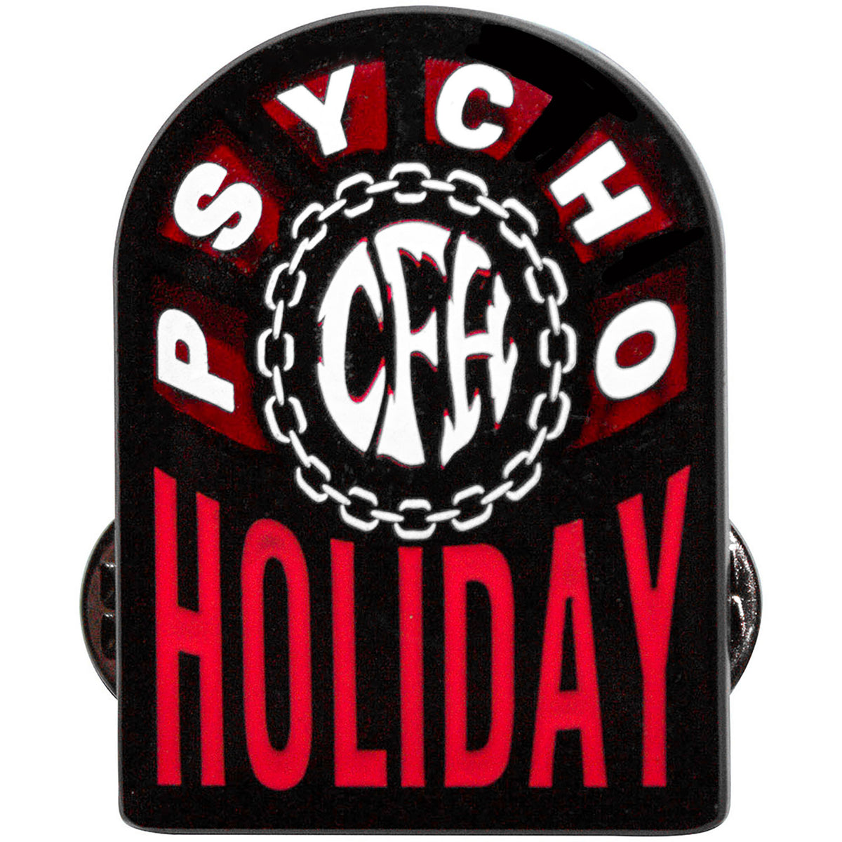 Pantera Holiday Pewter Pin Badge Front