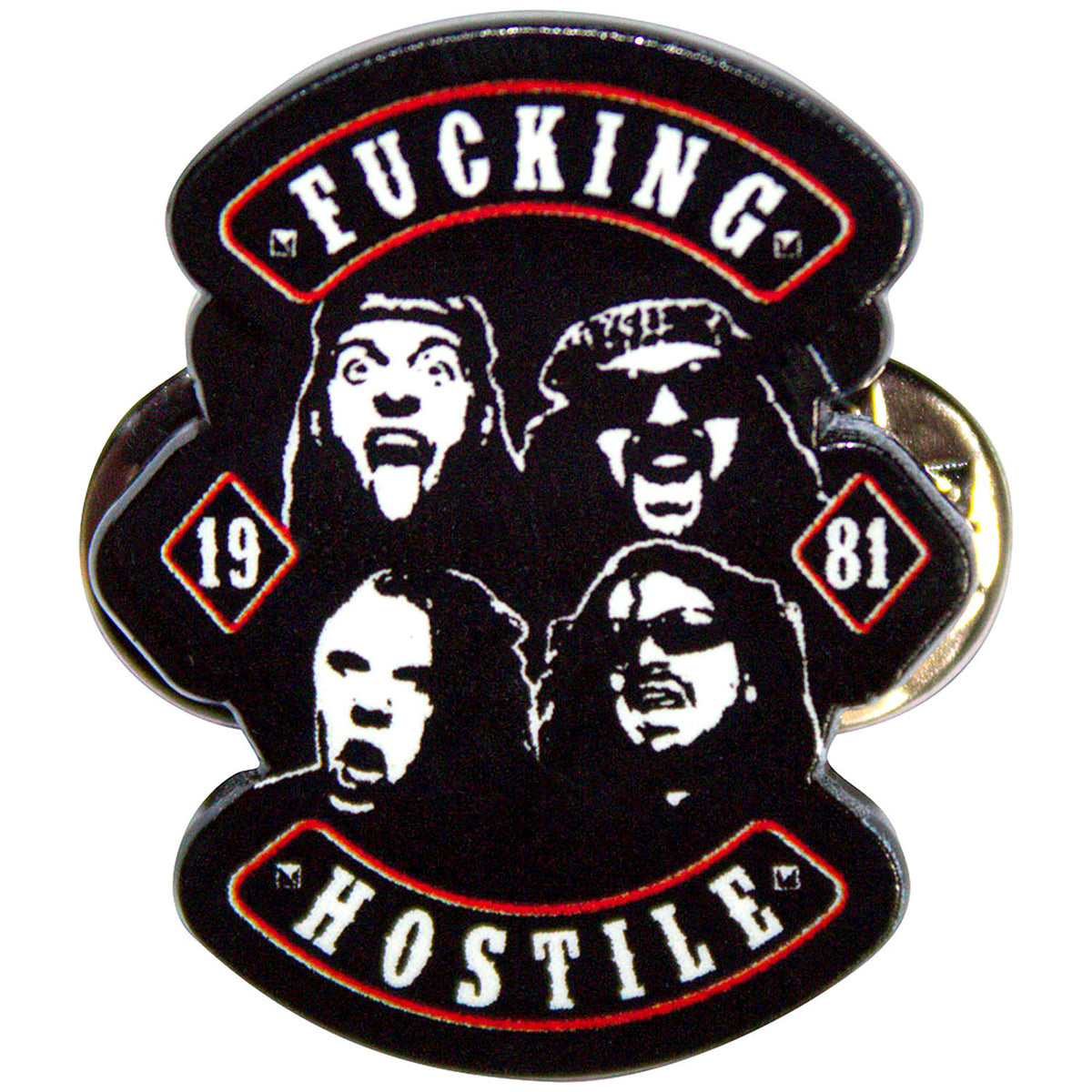 Pantera Hostile Pewter Pin Badge Front