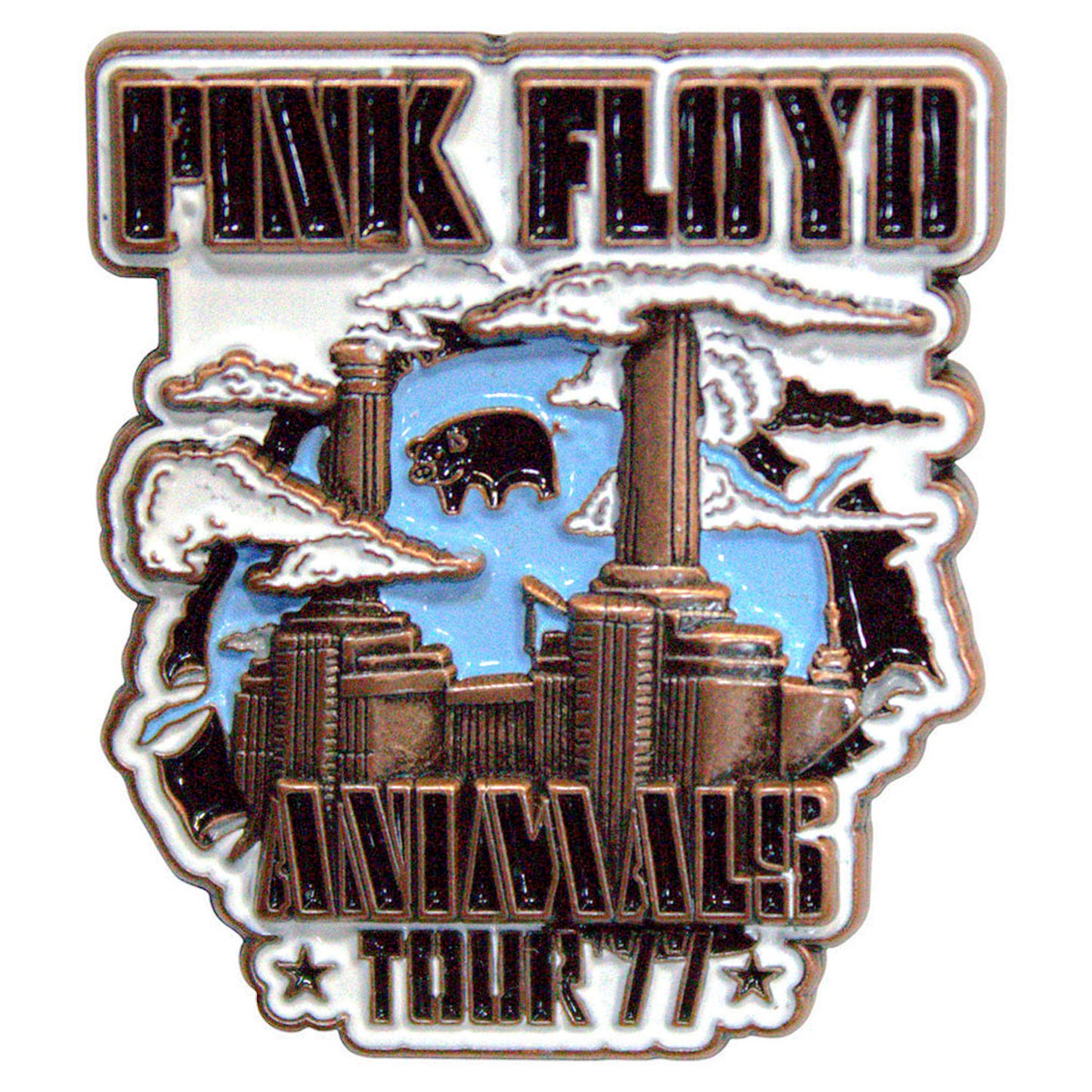 Pink Floyd Animals Tour '77 Pewter Pin Badge Front