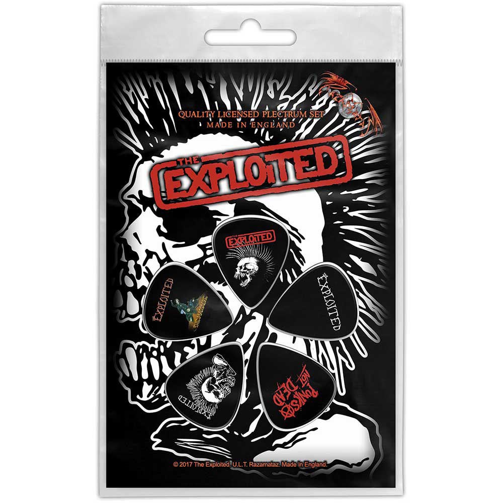 Exploited Skull Guitar Pick Front