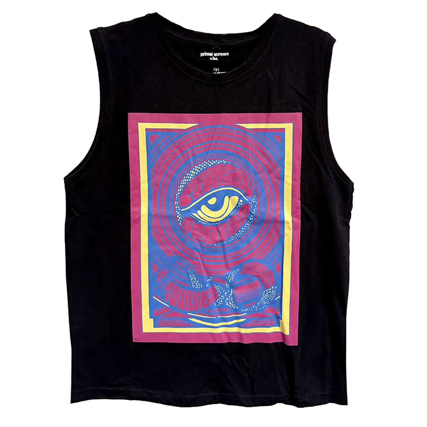 Primal Scream Psychedelic Eye Mens Tank Front
