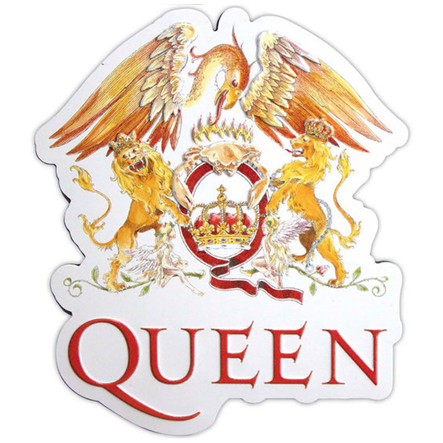 Queen Classic Crest Embossed Magnet Front