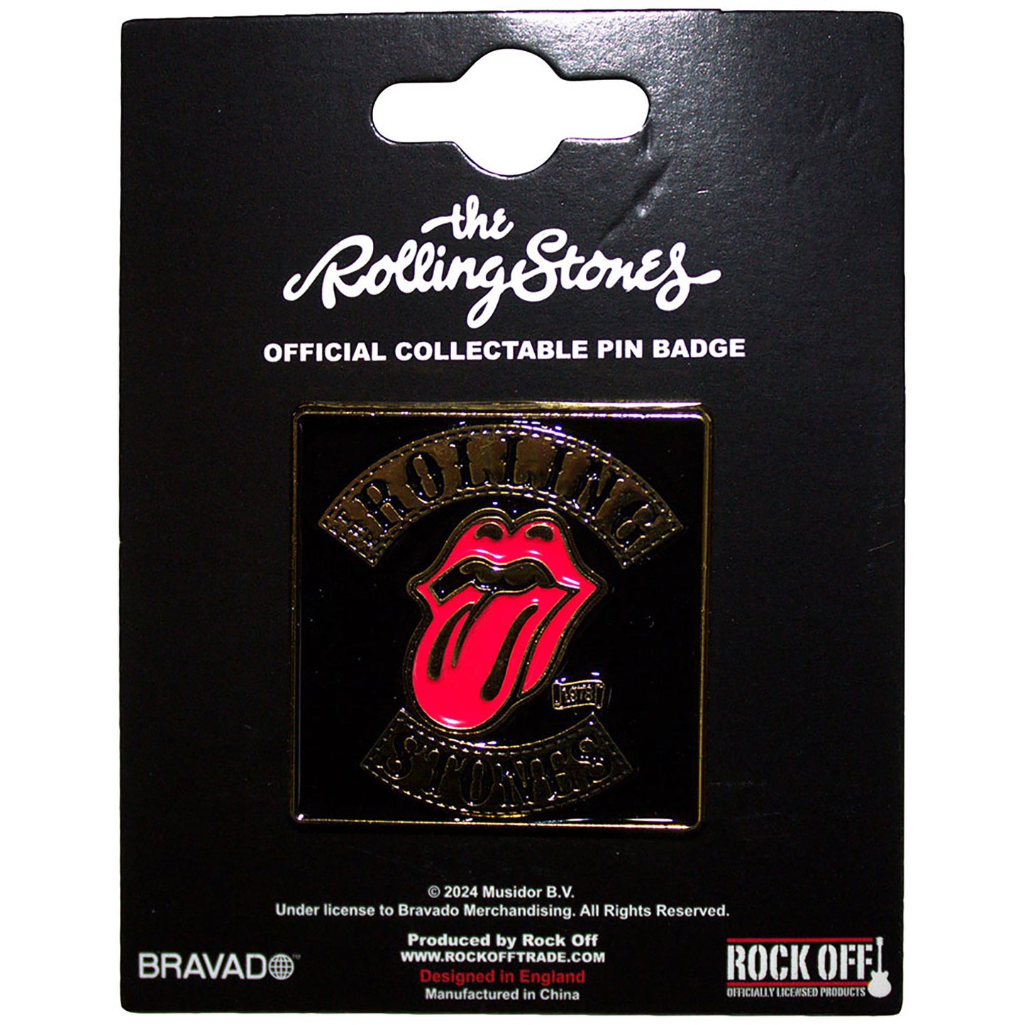 Rolling Stones Tour '78 Gold Pewter Pin Badge