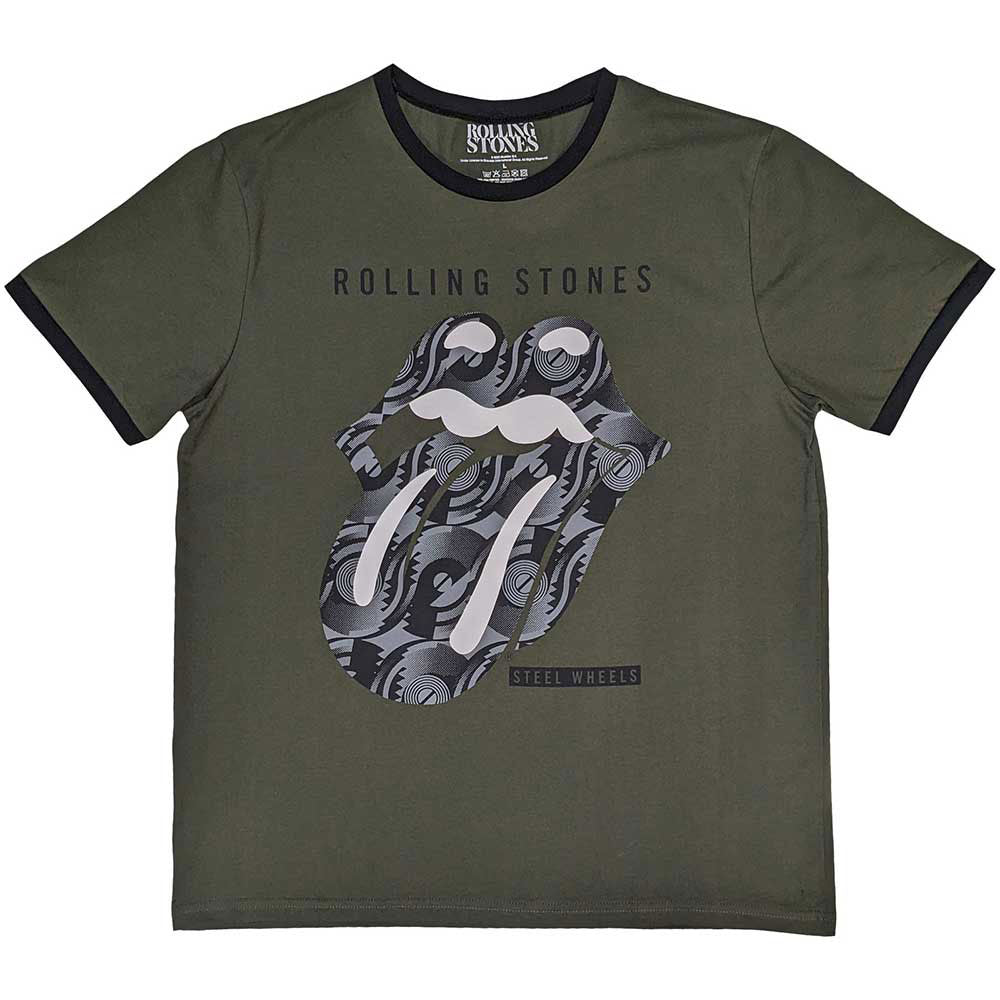 Rolling Stones Black & White Tongue T-shirt Front