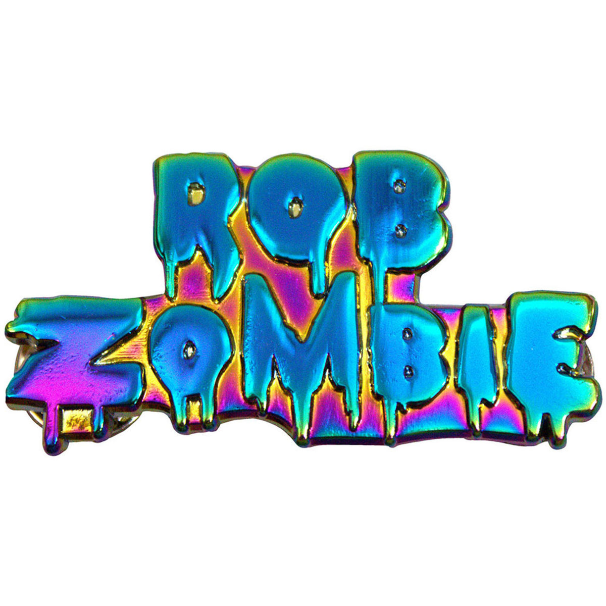 Rob Zombie Multicoloured Logo Pewter Pin Badge Front
