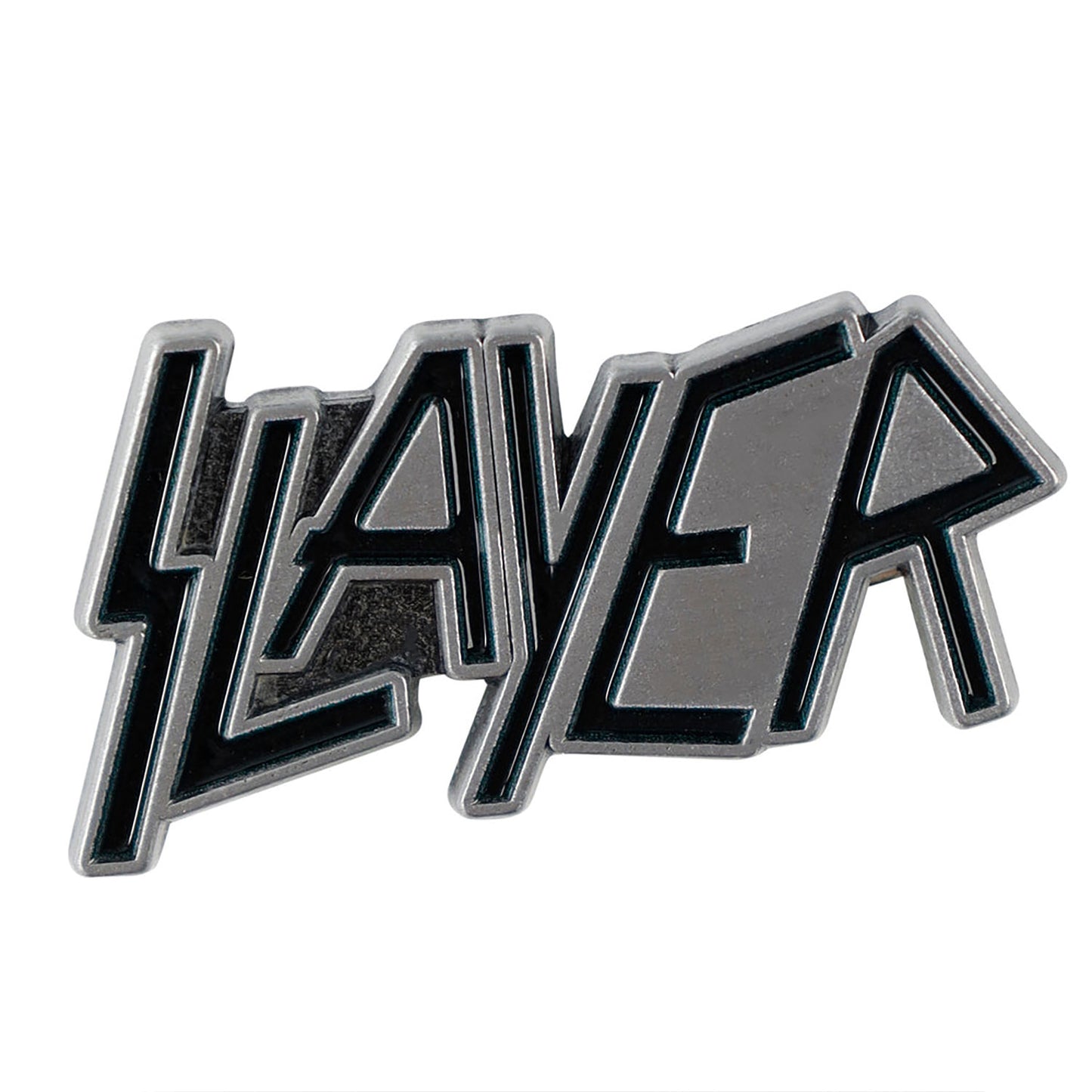 Slayer Logo Pewter Pin Badge Front