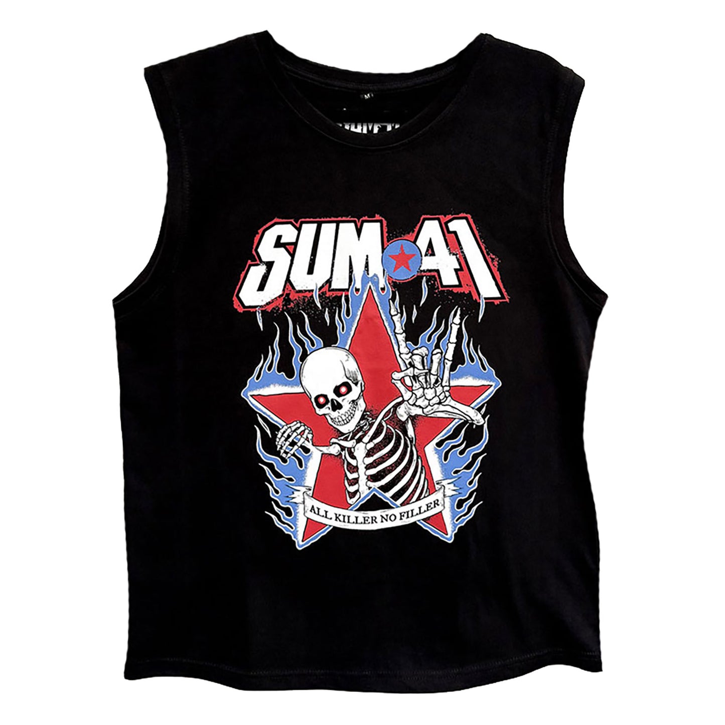 Sum 41 All Killer No Filler Skeleton Mens Tank Front
