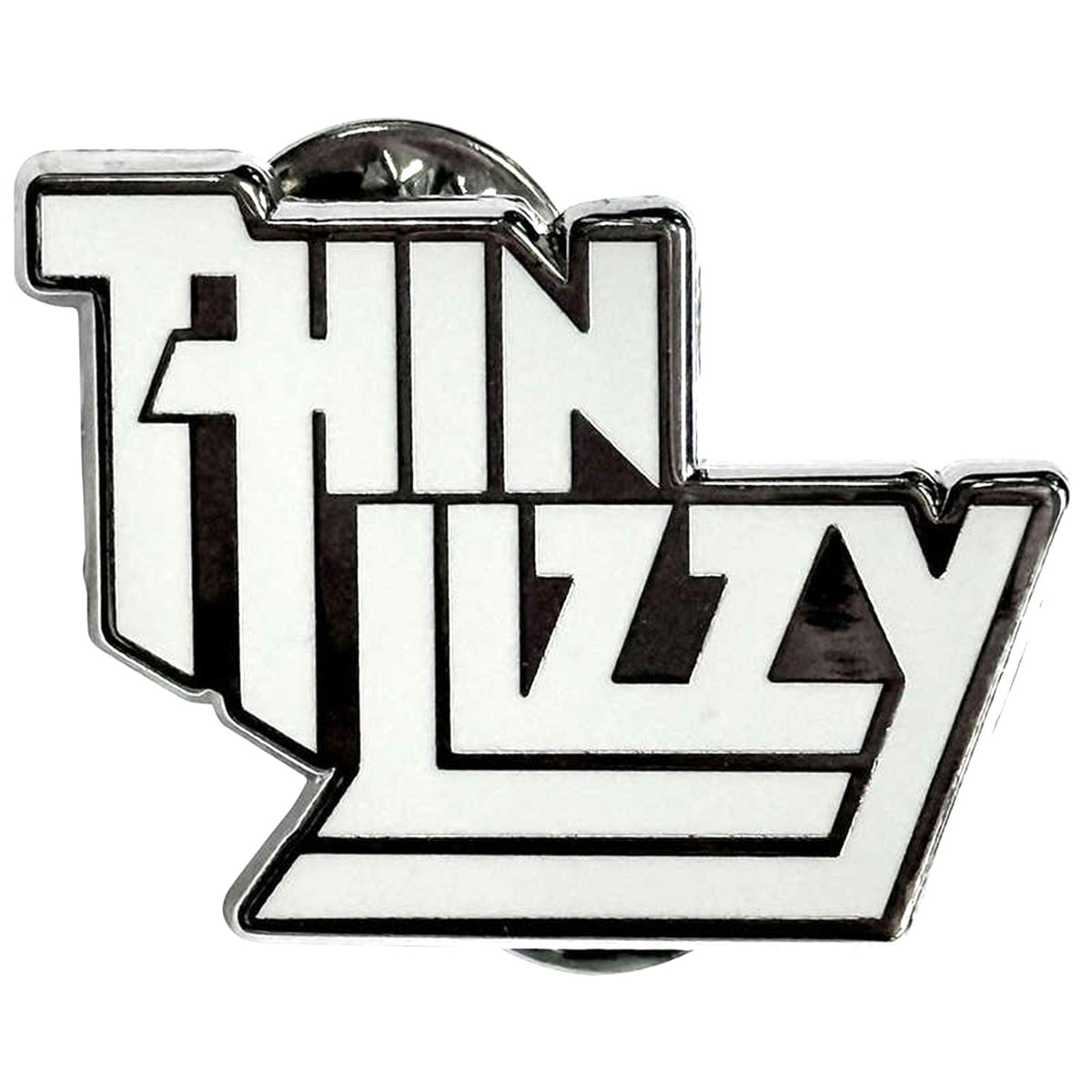 Thin Lizzy Logo Pewter Pin Badge Front