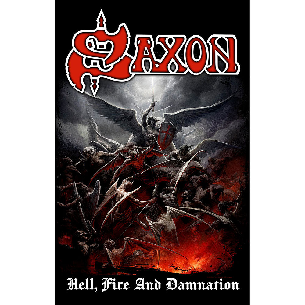 Saxon hell, Fire And Damnation Poster Flag Front