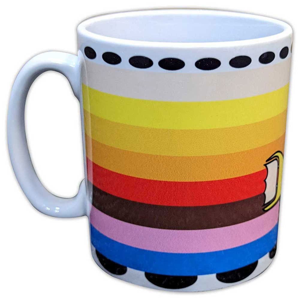Beatles Yellow Submarine Coloured Stripes Coffee Mug Back