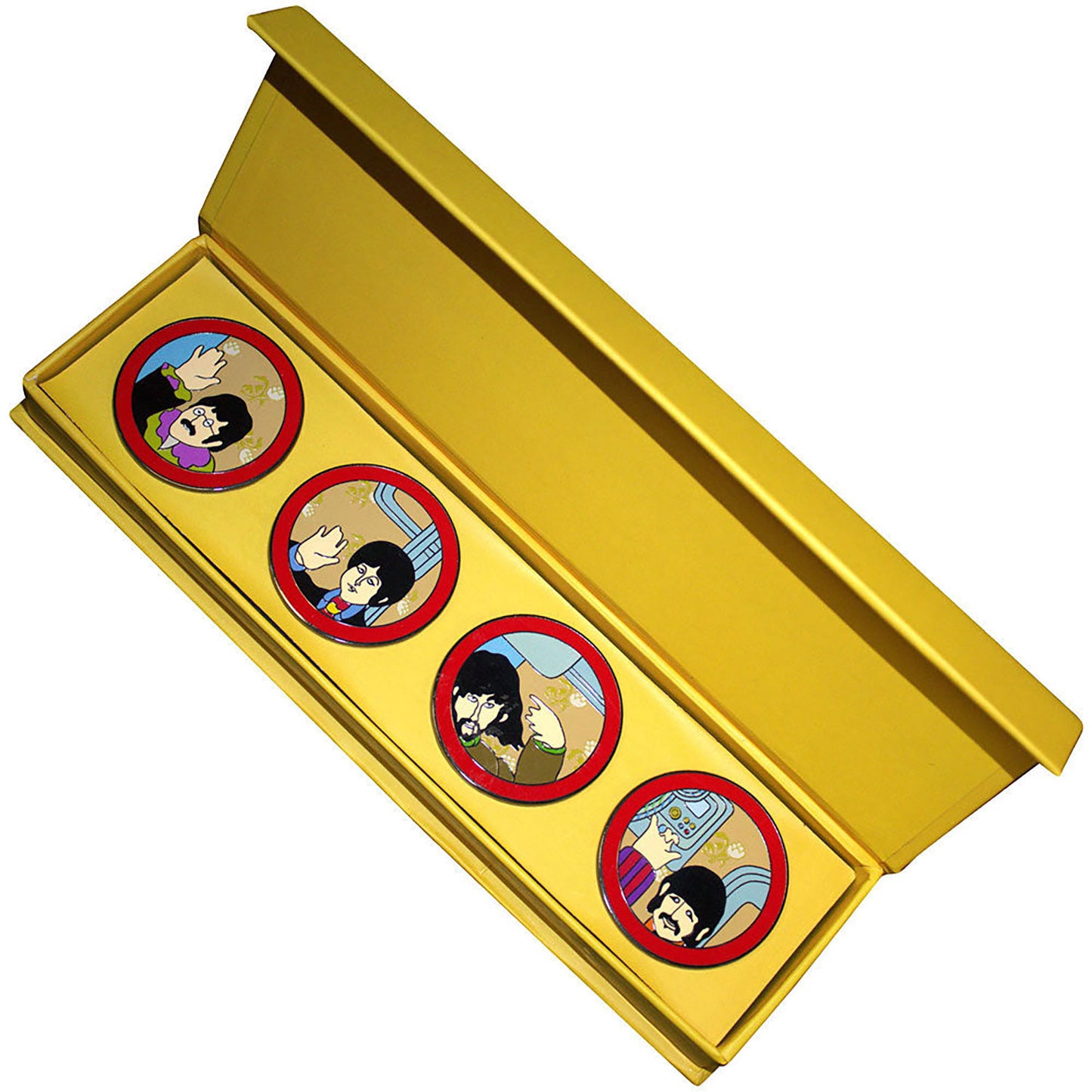 Beatles Yellow Submarine Portholes Pewter Pin Badge Back