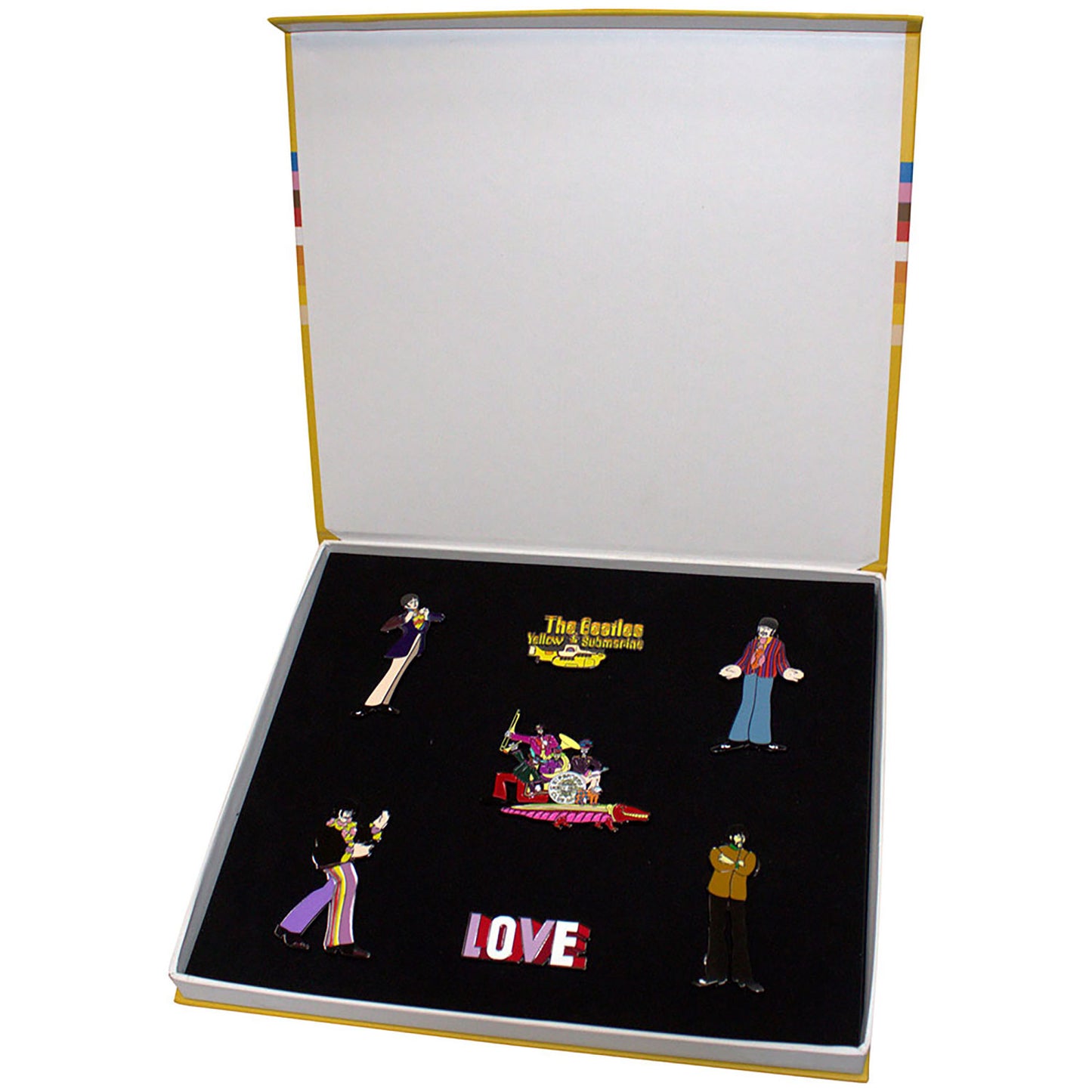 Beatles Yellow Submarine Band Pewter Pin Badge Front