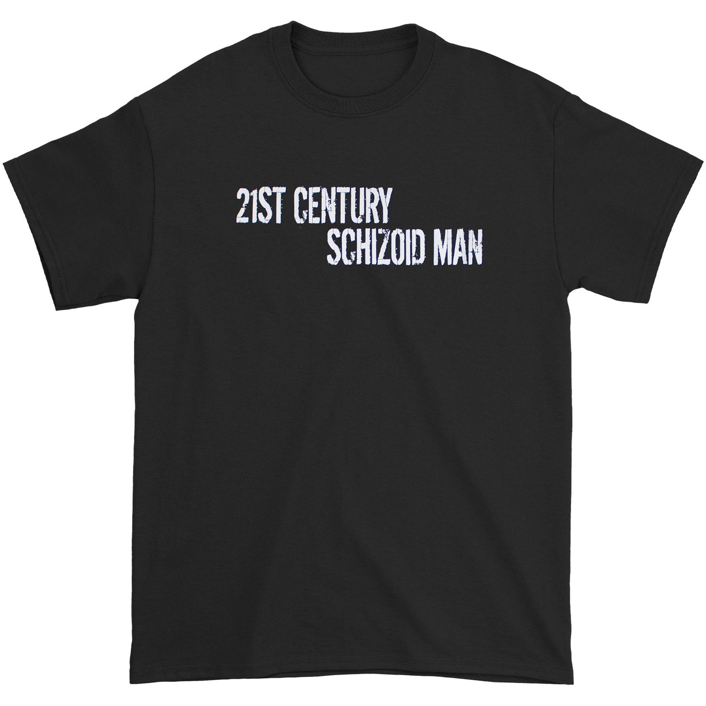 King Crimson 21st Century Schizoid Man Logo On Black T-shirt Front