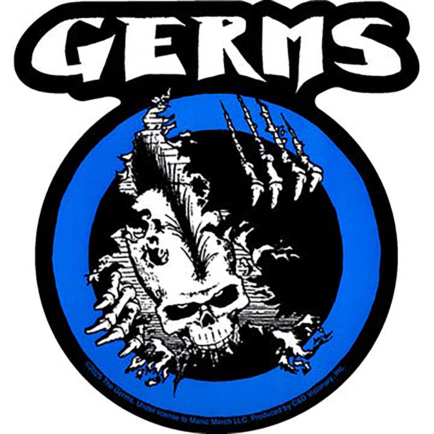 Germs Skull Logo Sticker Front