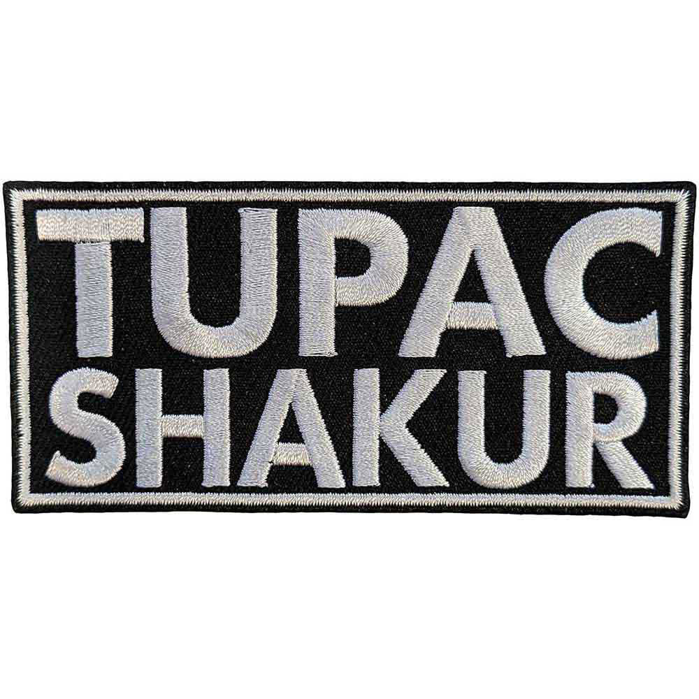 Tupac Text Logo Woven Patch Front