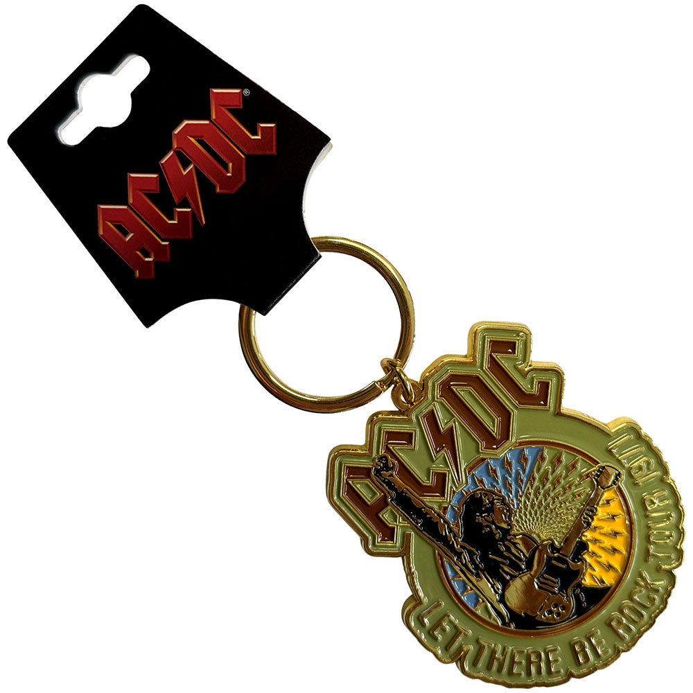 AC/DC Let There Be Rock Tour '77 Metal Key Chain Front