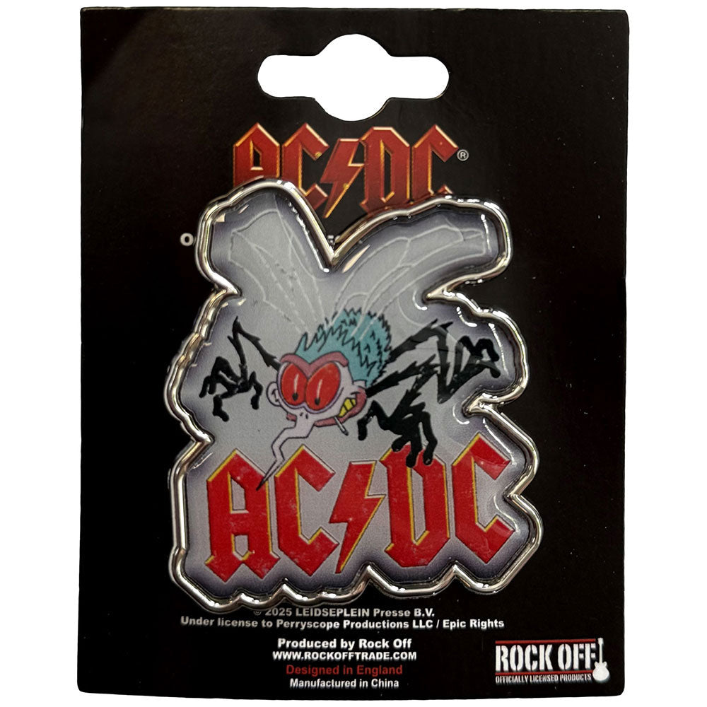 AC/DC Fly Pewter Pin Badge Front