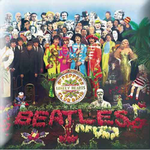 Beatles Sgt Pepper Album Pewter Pin Badge Front