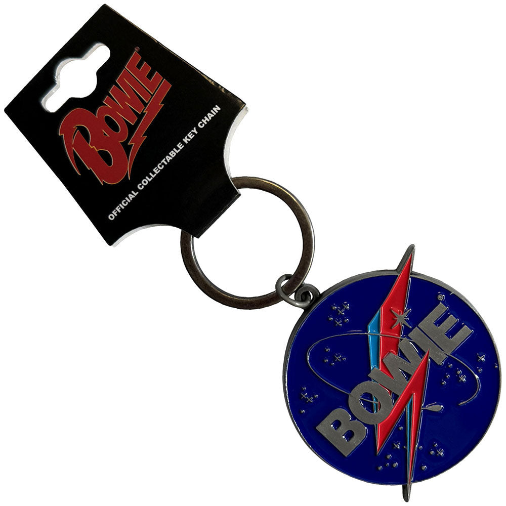 David Bowie Nasa Metal Key Chain Front