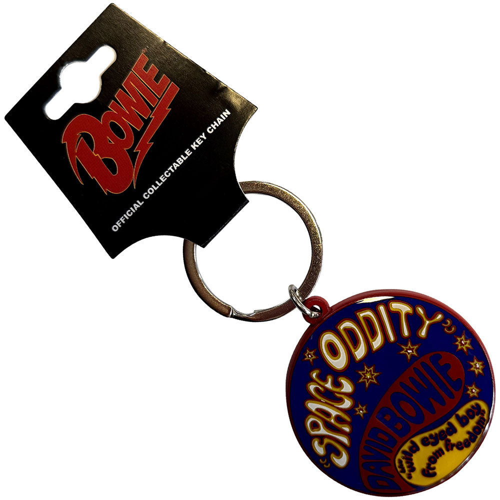 David Bowie Space Oddity Metal Key Chain Front