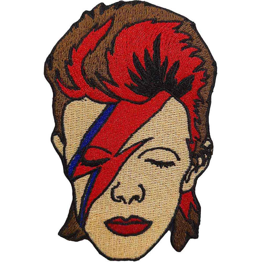 David Bowie Ziggy Face Woven Patch Front