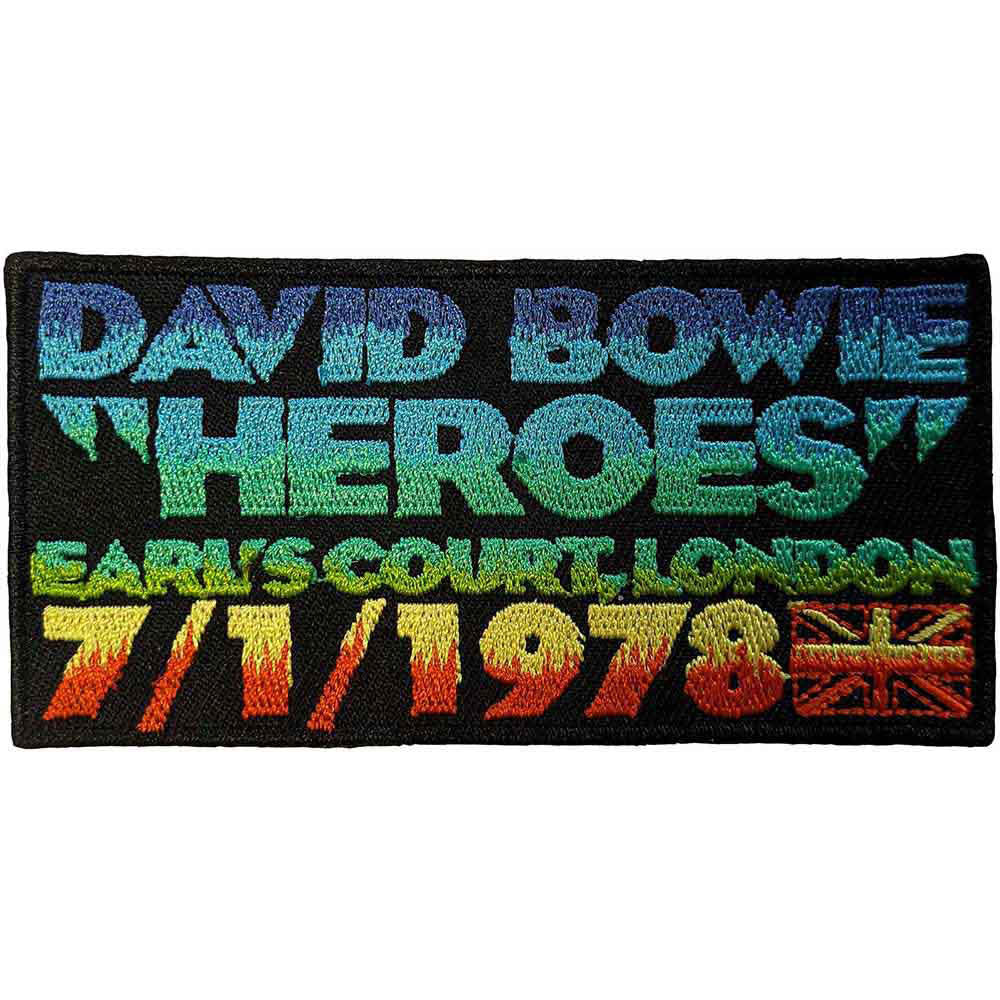 David Bowie Heroes Earls Court Woven Patch Front