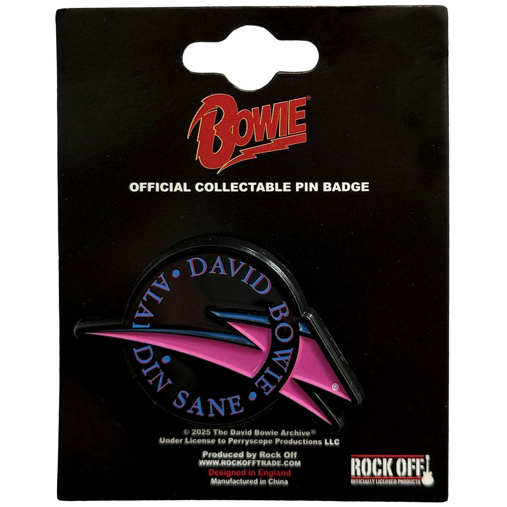 David Bowie Aladdin Sane 1 Pewter Pin Badge Front