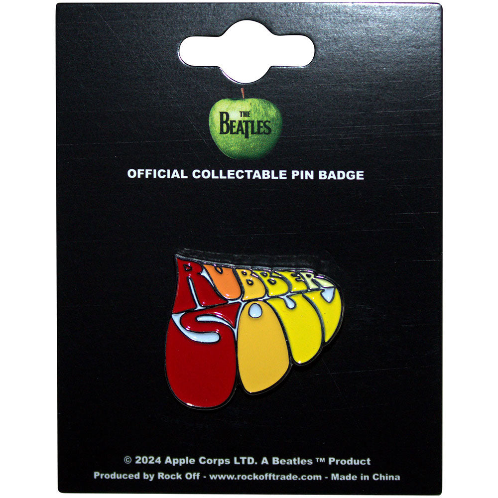 Beatles Rubber Soul Pewter Pin Badge Front