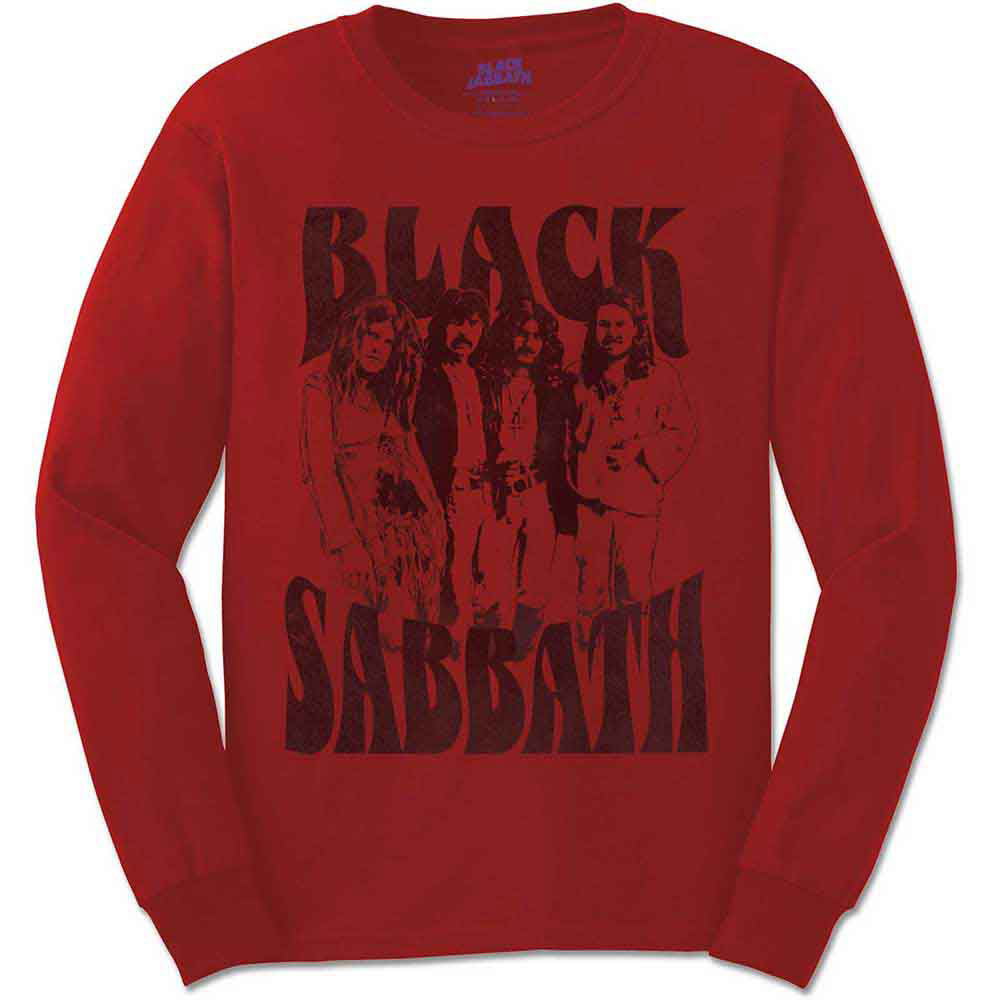 Black Sabbath Band And Logo Long Sleeve Front