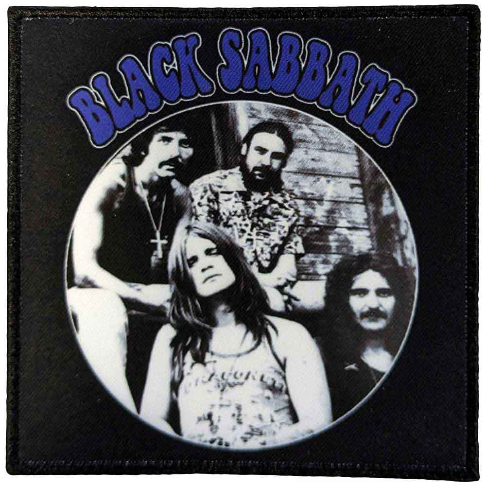 Black Sabbath Band Photo Circle Woven Patch Front