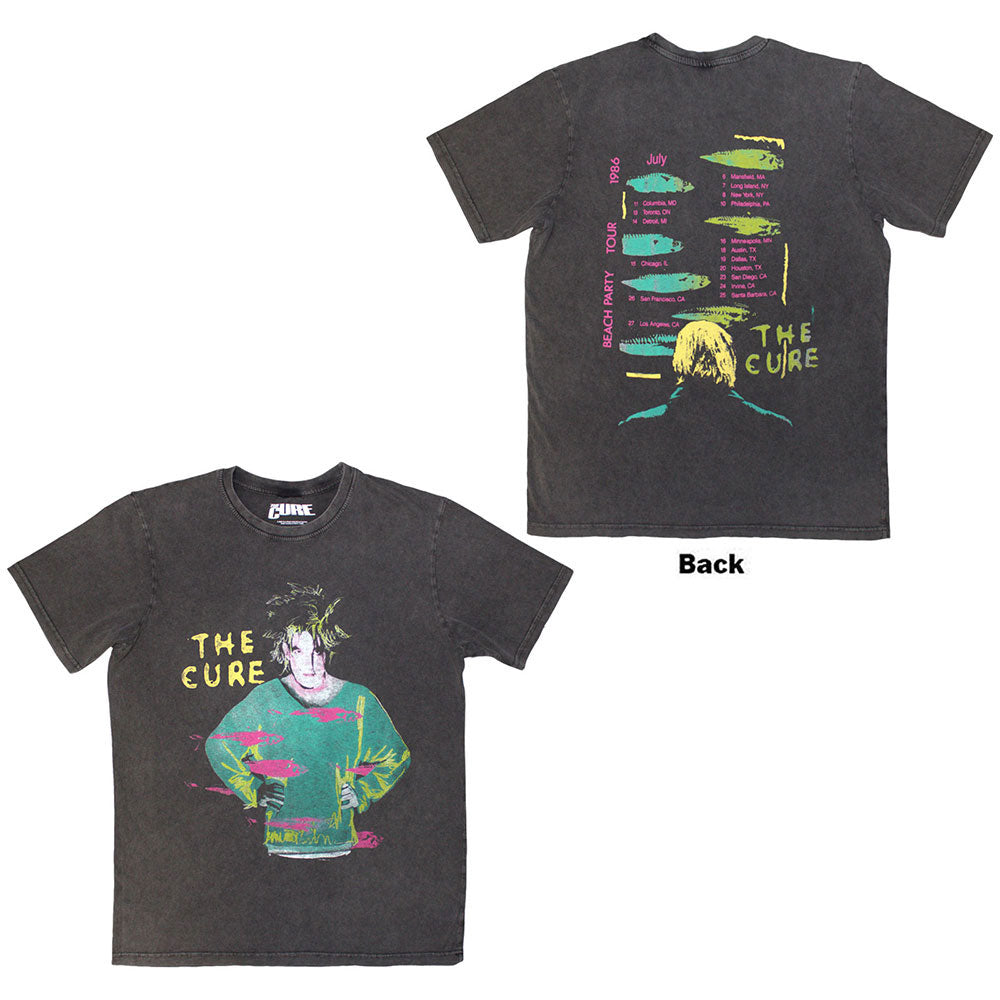 Cure Beach Party Tour '86 T-shirt Front