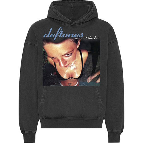 Deftones Around The Fur Stone Wash Hooded Sweatshirt Front