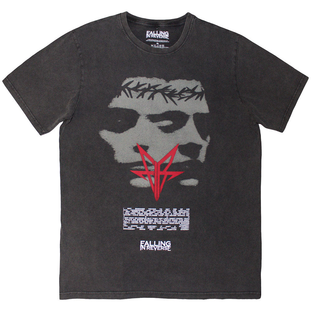 Falling In Reverse Blur Stone Wash T-shirt Front