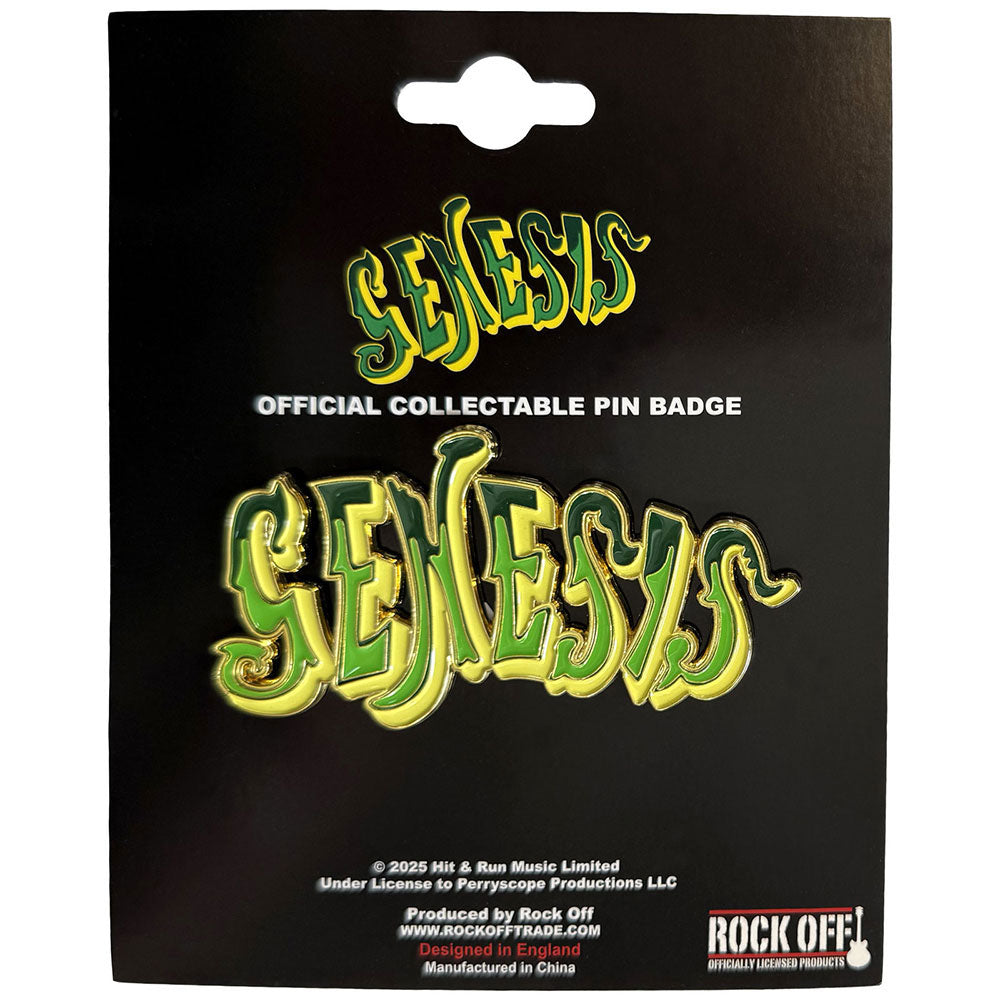 Genesis Green Classic Logo Pewter Pin Badge Front