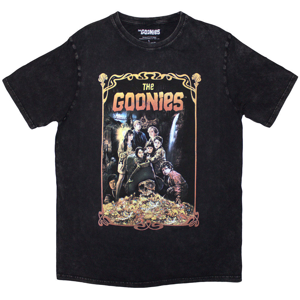 Goonies Movie Poster Stone Wash T-shirt Front