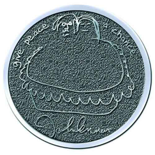 John Lennon Give Peace A Chance Hichrome Pewter Pin Badge Front