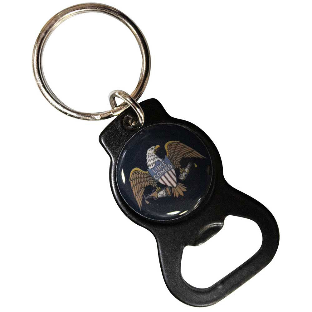 Luke Combs Tour '23 Eagle Black Metal Key Chain Front