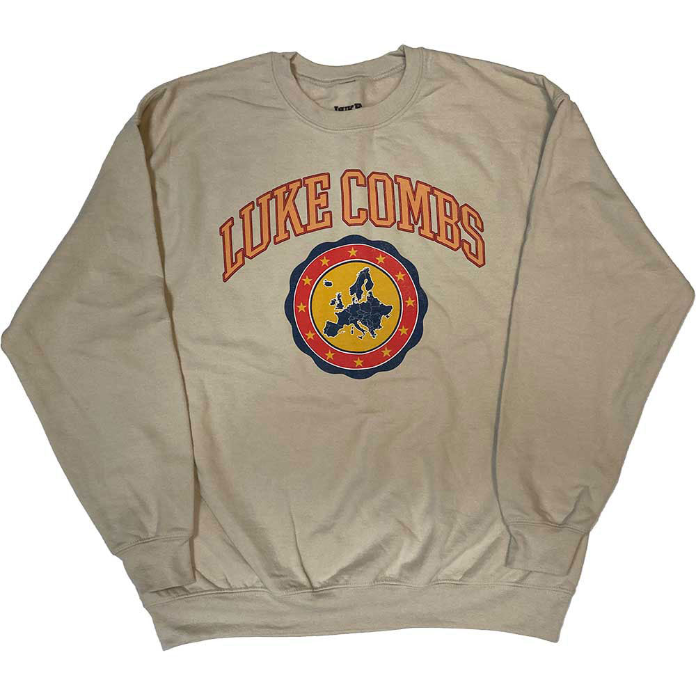 Luke Combs Tour '23 Europe Map Sweatshirt Front