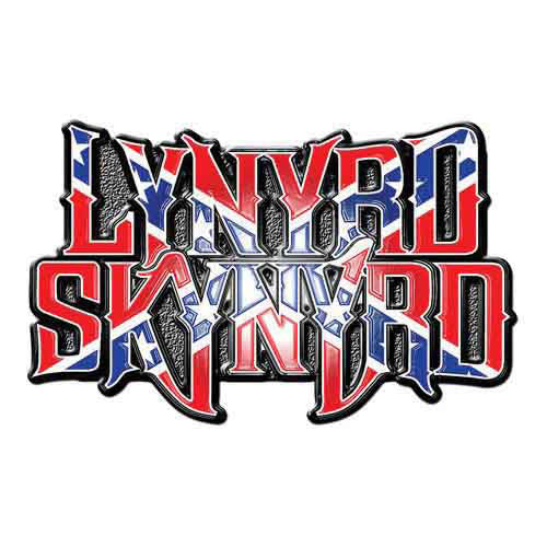 Lynyrd Skynyrd Flag Logo Pewter Pin Badge Front