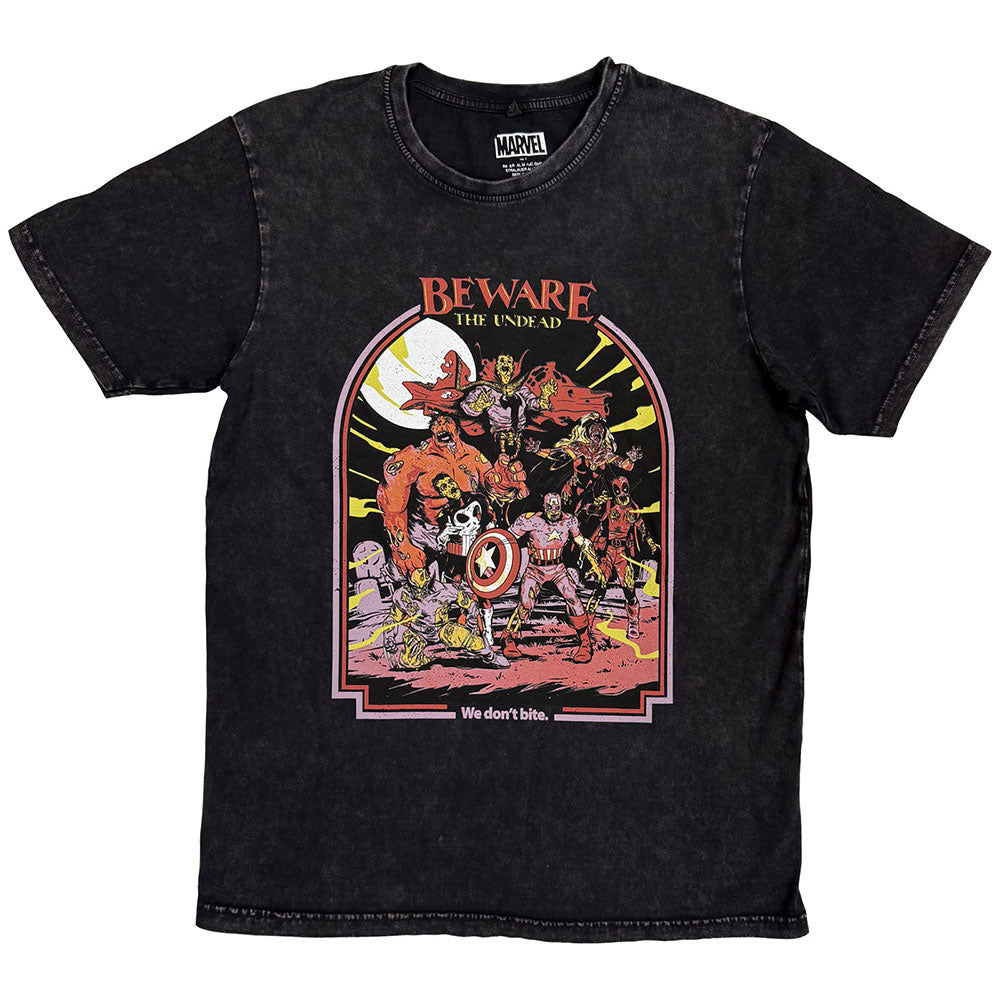 Marvel Comics We Don't Bite Stone Wash T-shirt Front