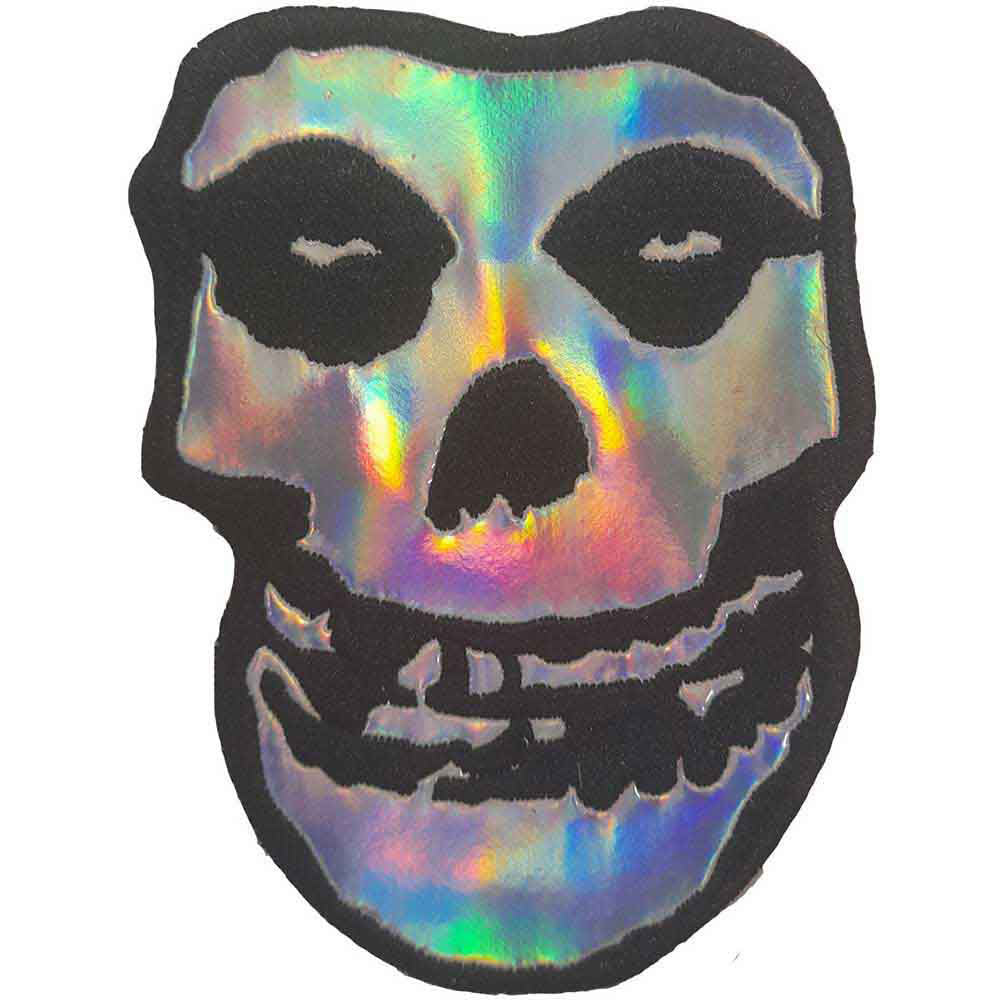 Misfits Sonic Silver Skull Woven Patch Front