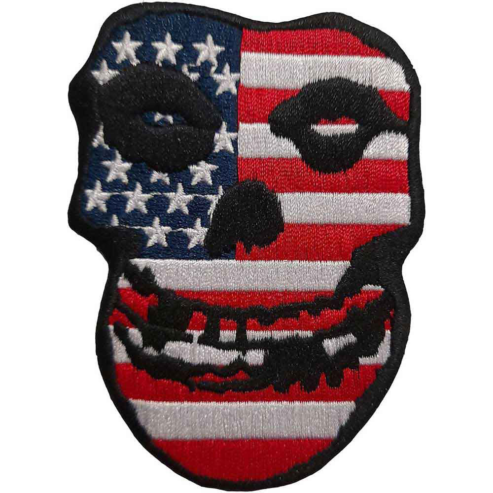 Misfits Usa Skull Woven Patch Front
