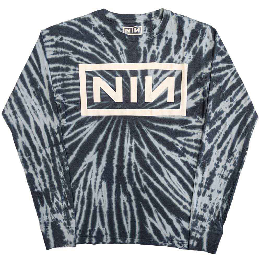 Nine Inch Nails Logo Stone Wash Long Sleeve Front