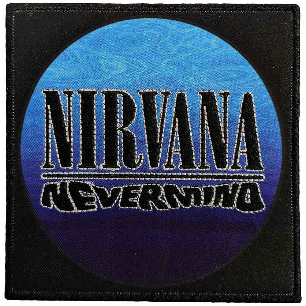 Nirvana Nevermind Wavy Logo Woven Patch Front