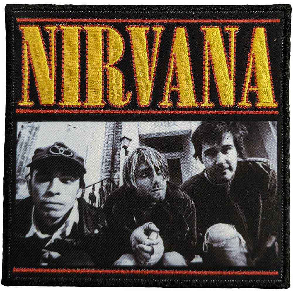Nirvana London Photo Woven Patch Front